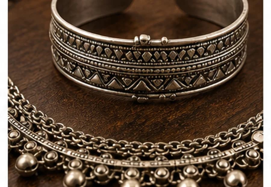 Oxidised Tribal Cuff at Chamba Lama
